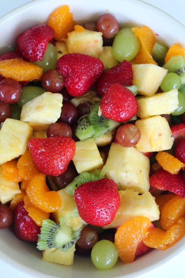 On The Menu Fresh Fruit Salad With Honey Lime Dressing Sunny Days