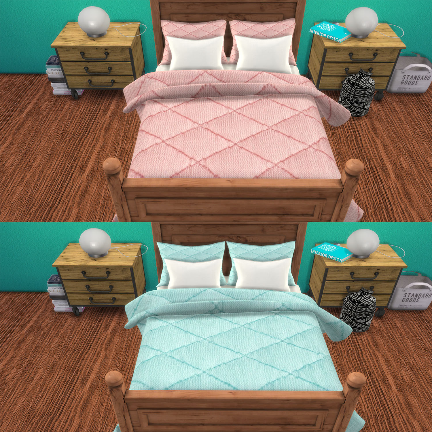 Sims 4 CC's The Best Blankets & Pillows by CC For Sims 4