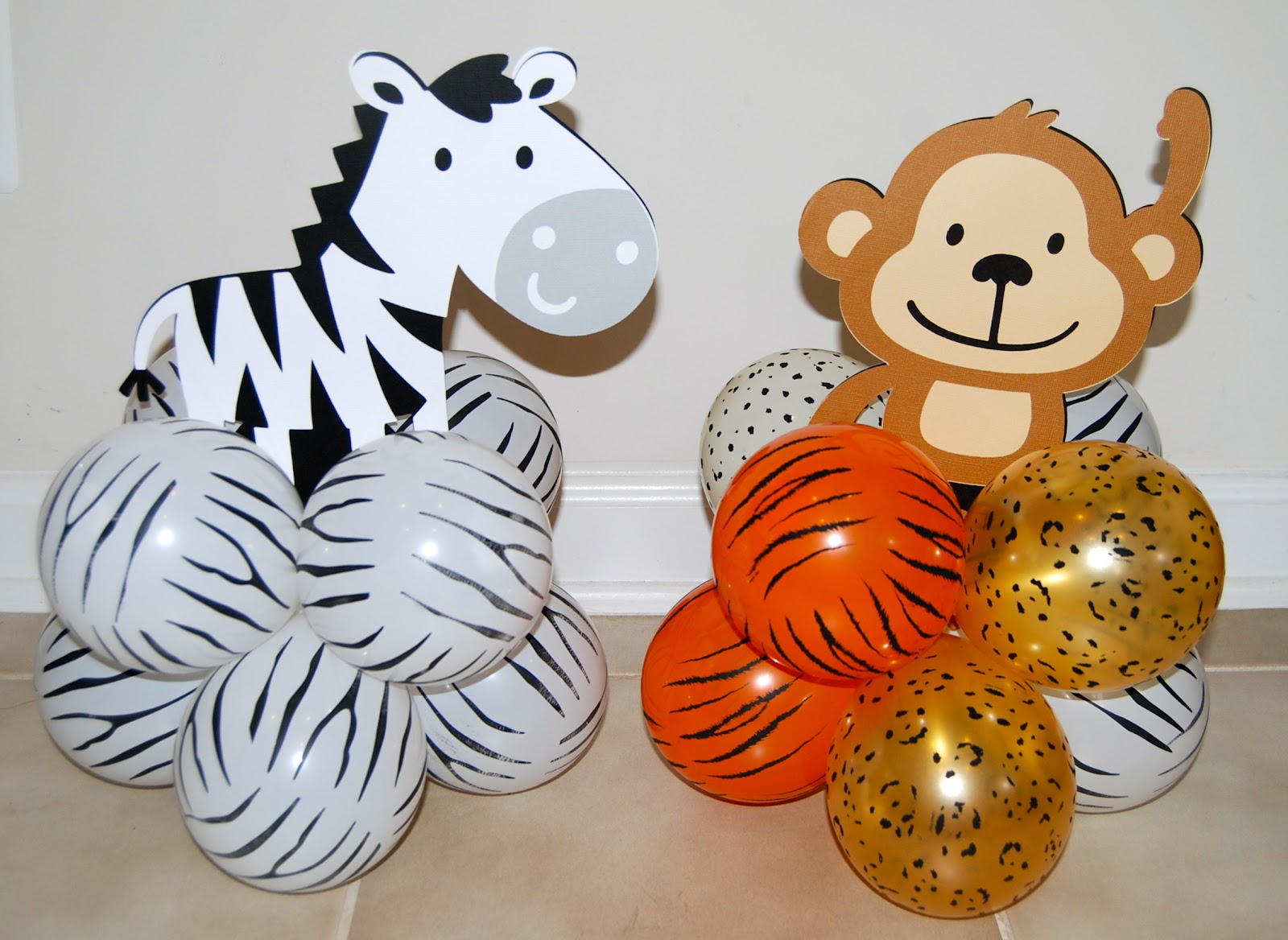 Centerpiece Balloons for the Safari/Jungle Baby Shower (With images