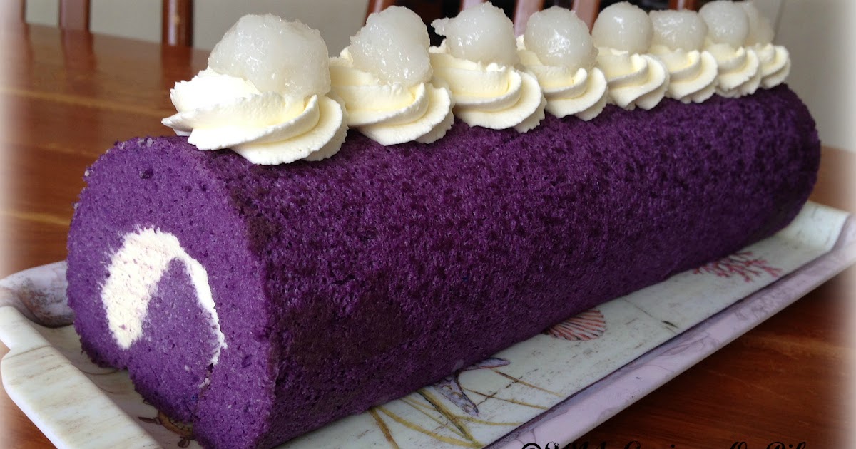 Heart of Mary Ube cake roll