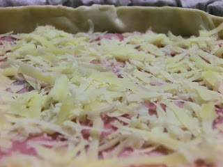 Swissh chard, spinach, ham and cheese Italian savoury pie 