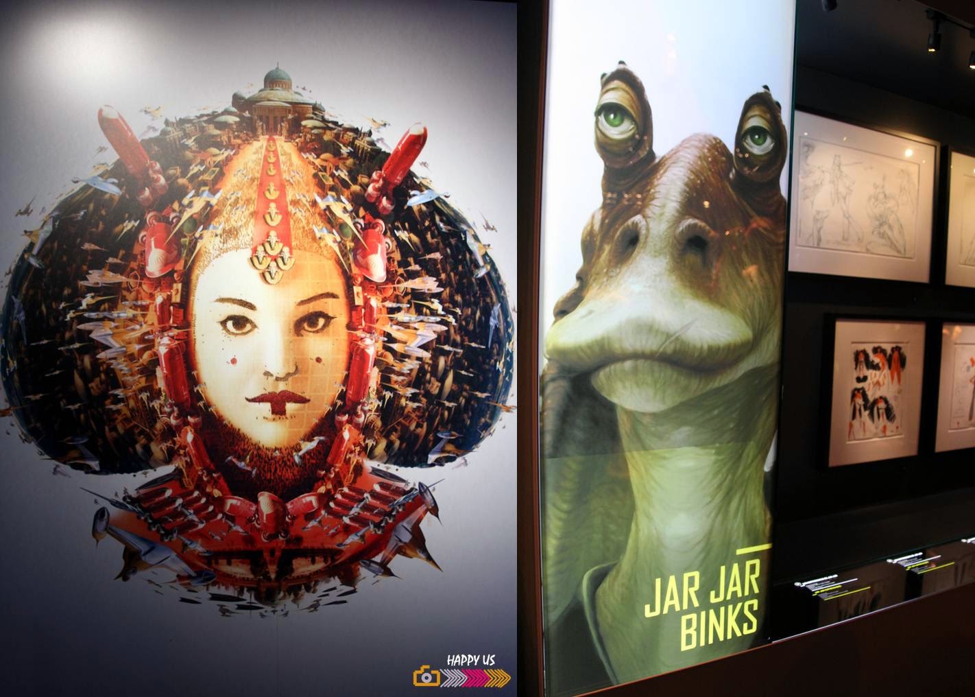 Exposition Star Wars Identities Padmé et Jar Jar Binks