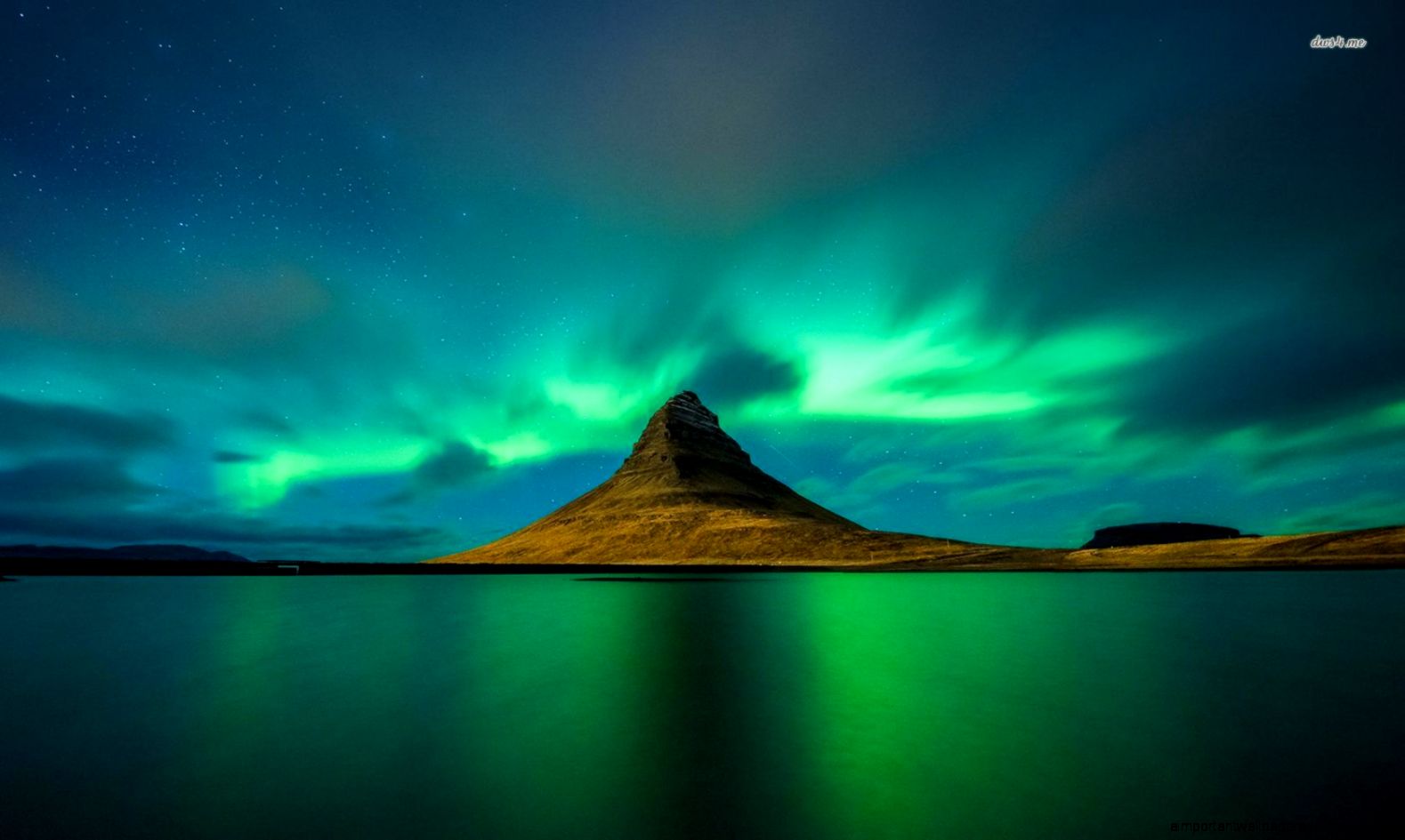 Aurora Borealis over the mountain lake wallpaper Nature Aurora Borealis over the mountain lake wallpaper Nature