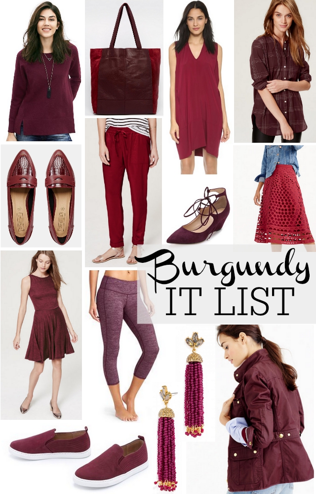 burgundy fall pieces for your outfits