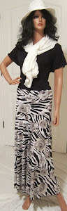 Zebra Print Maxi Sprinkled with Grayish roses