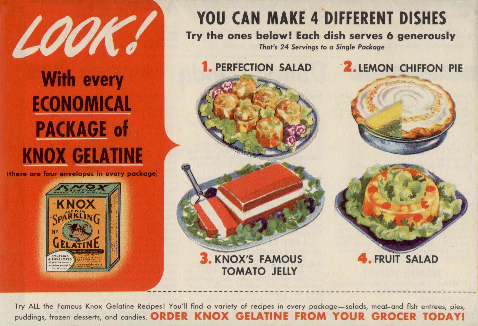 Knox Gelatine Glorious, Sugar Frosted Candies / Pies