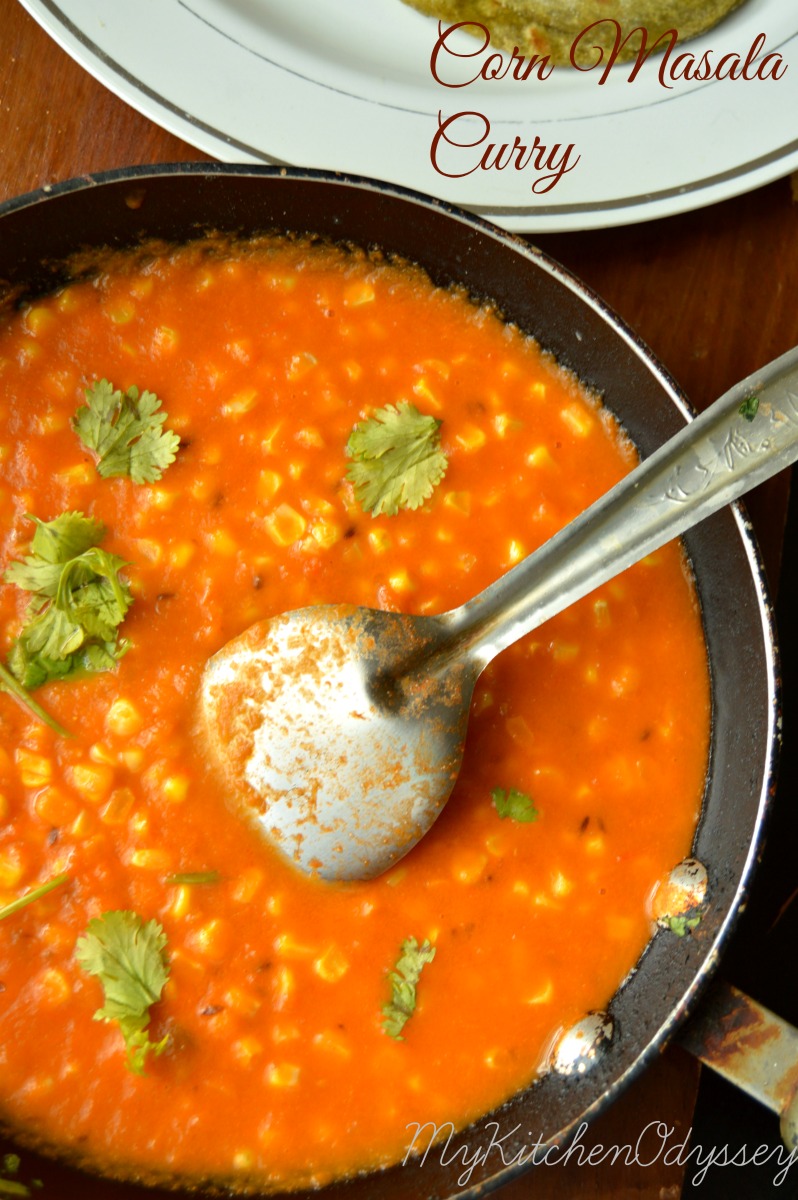 Corn Curry Indian Style Chapathi Side Dish