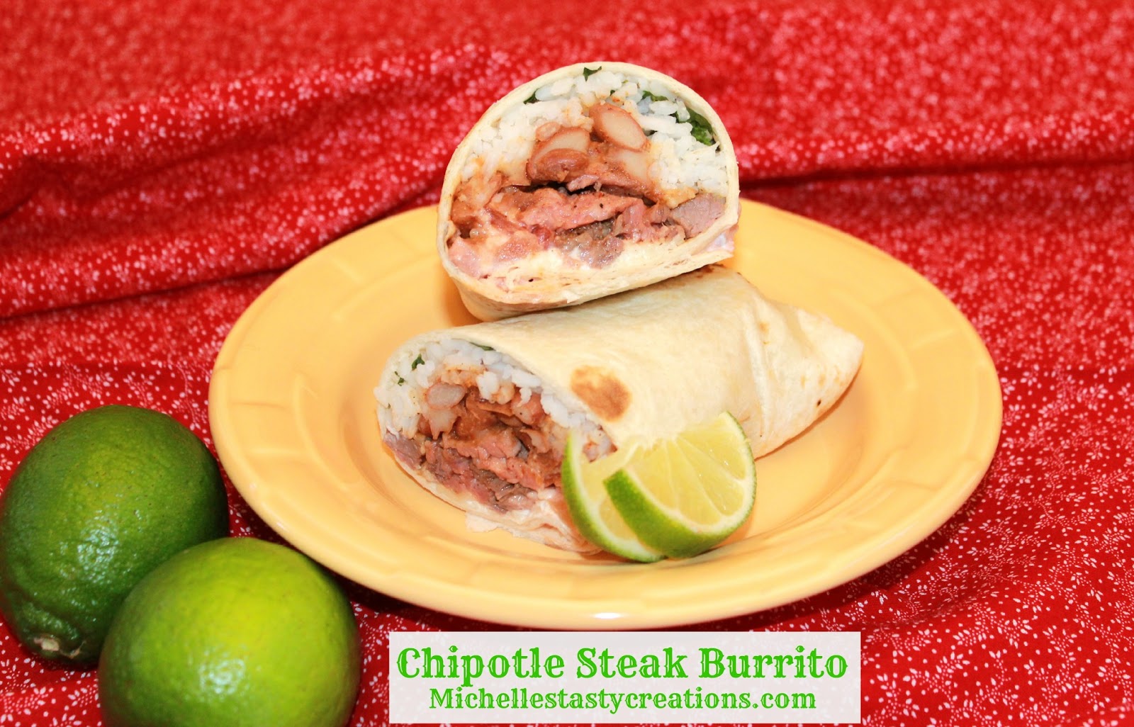Michelle's Tasty Creations Chipotle Steak Burritos with Cilantro Lime Rice