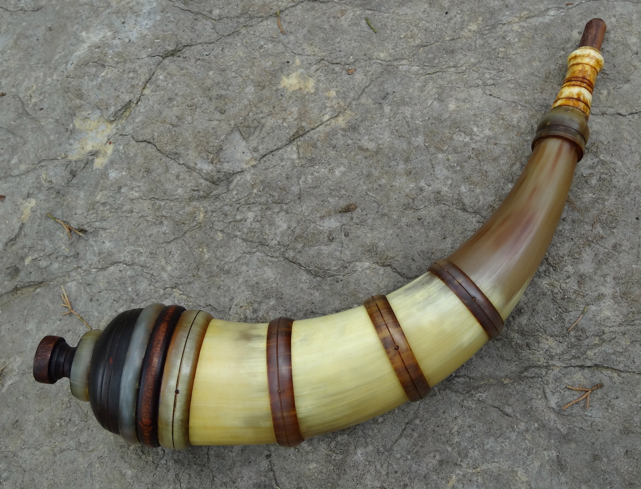 Contemporary Makers Banded Powder Horn by Billy Griner