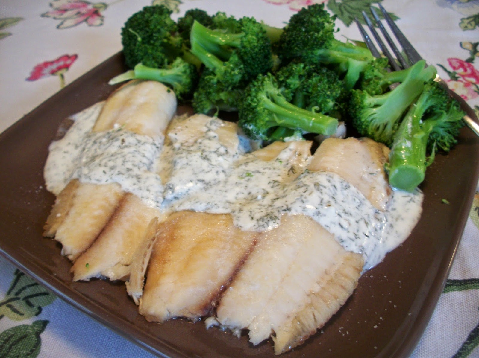 Cook with Sara Tilapia with Creamy Lemon Dill Sauce