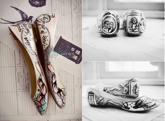 Unique Wedding Inspiration Tapestri shoe bling figgie's ink