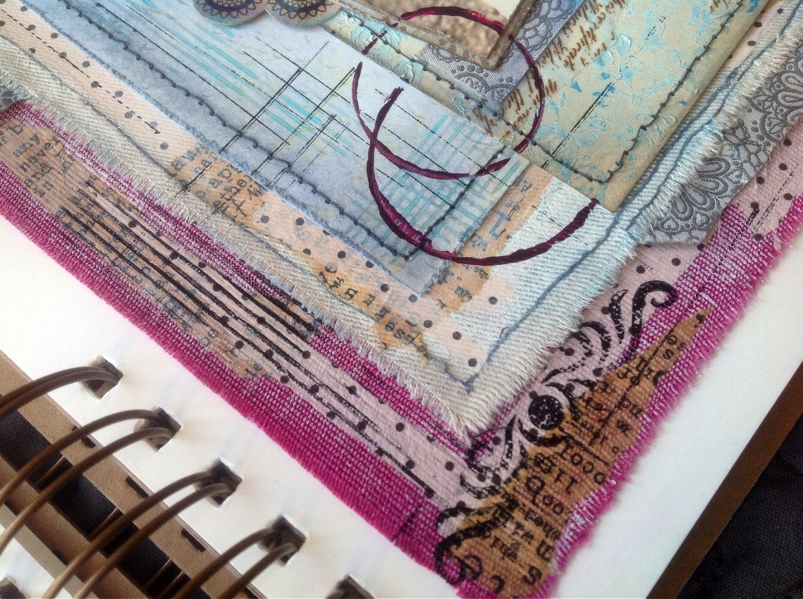 Mixed Media Place fabric collage