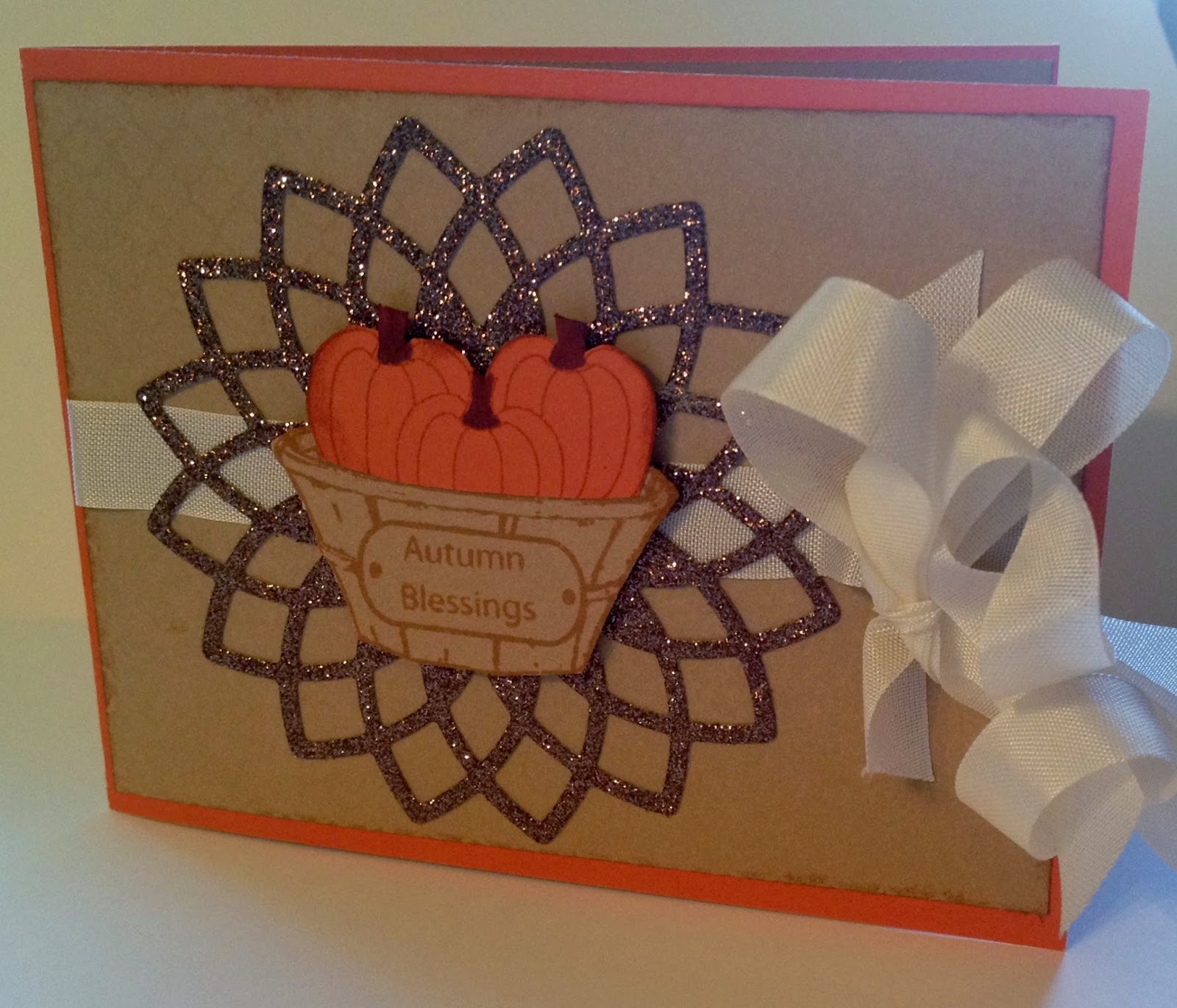 Queen Bee's Musings Fall Inspired Stamps Card