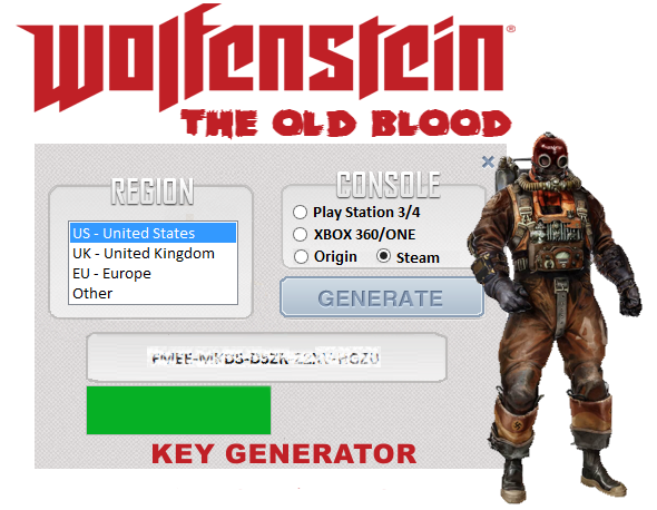 Wolfenstein The New Order Serial Key