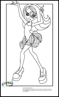 monster high class dance operetta coloring pages