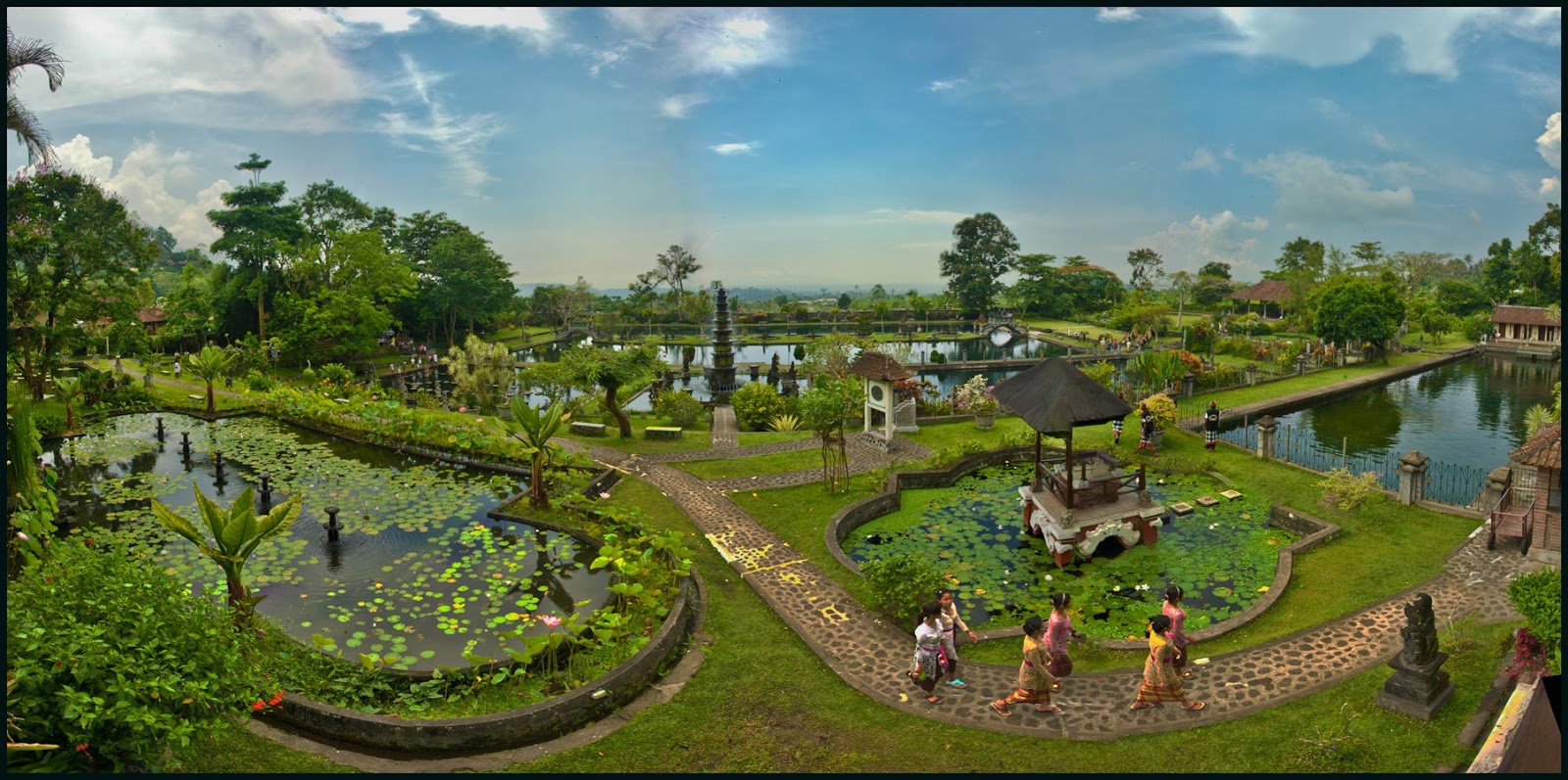 Taman Tirta Gangga water palace, oasis in Paradise Island