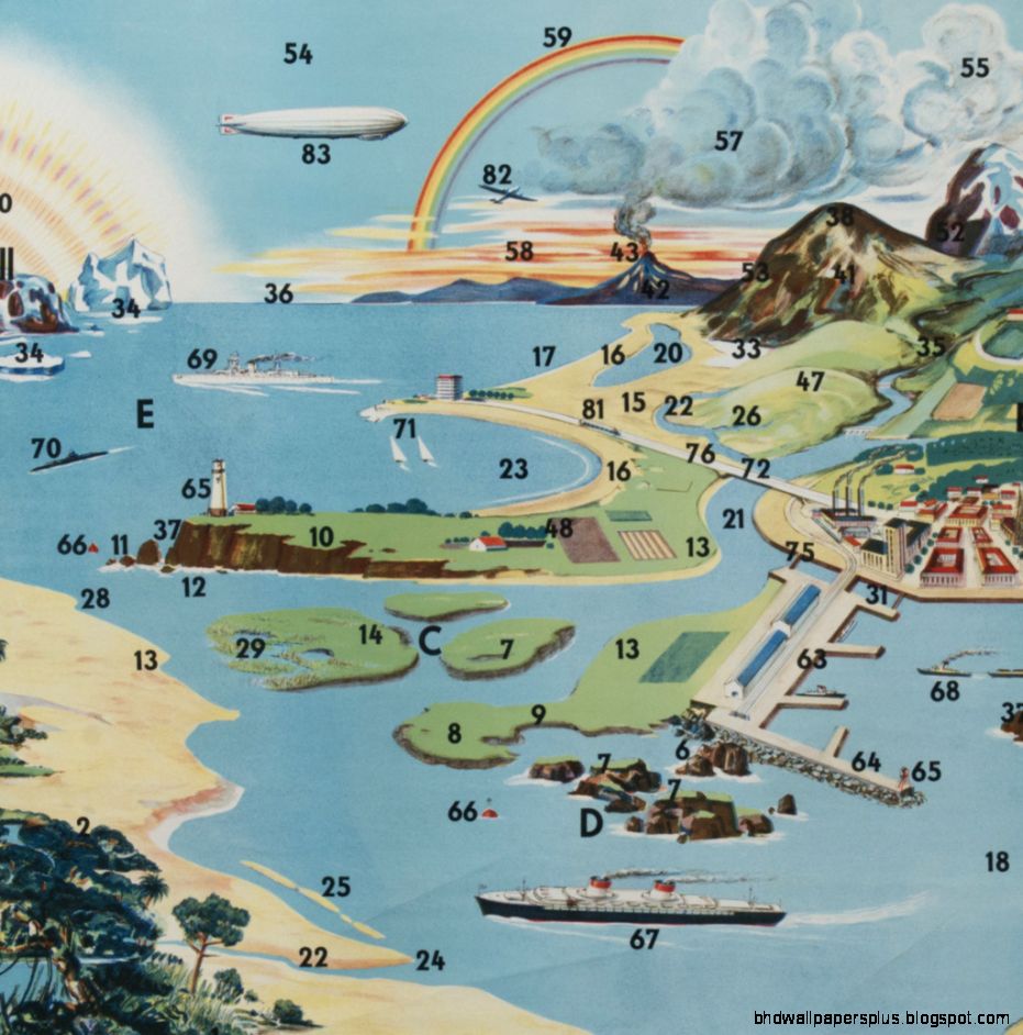 1940s Mexican World Map of Geographical Terms Old School Maps 1940s Mexican World Map of Geographical Terms Old School Maps