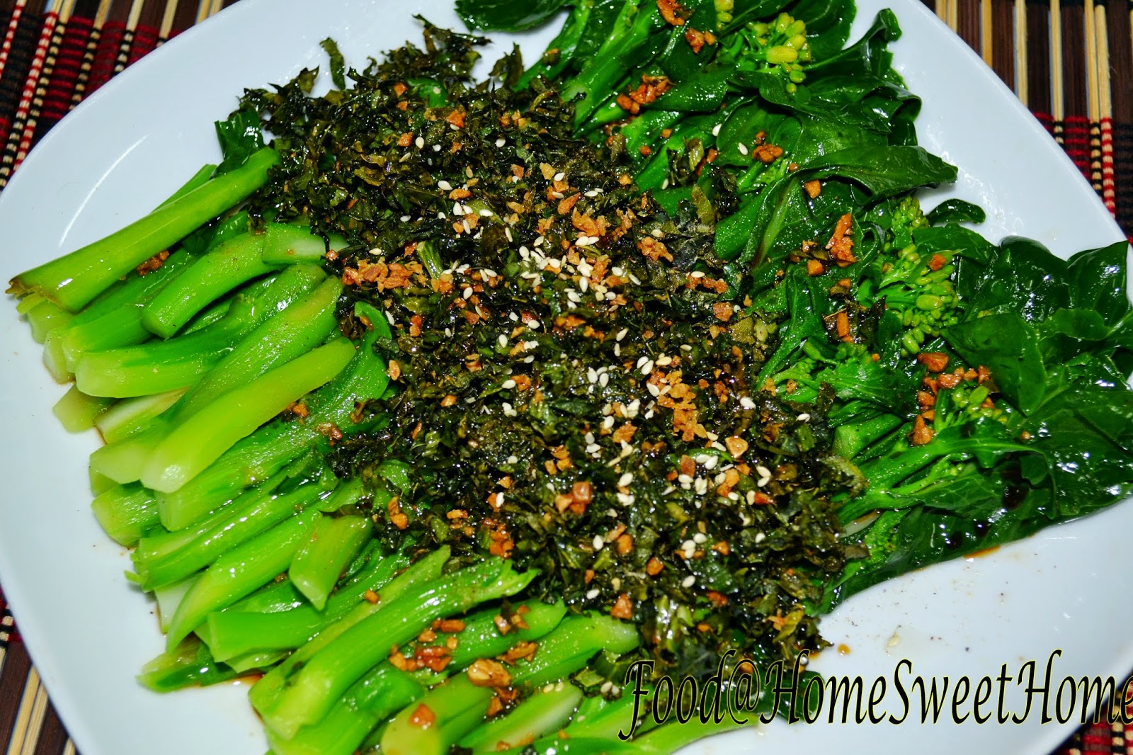 FoodHome Sweet Home Chinese Broccoli in 2 Style (Yin Yong Baby Kai Lan)