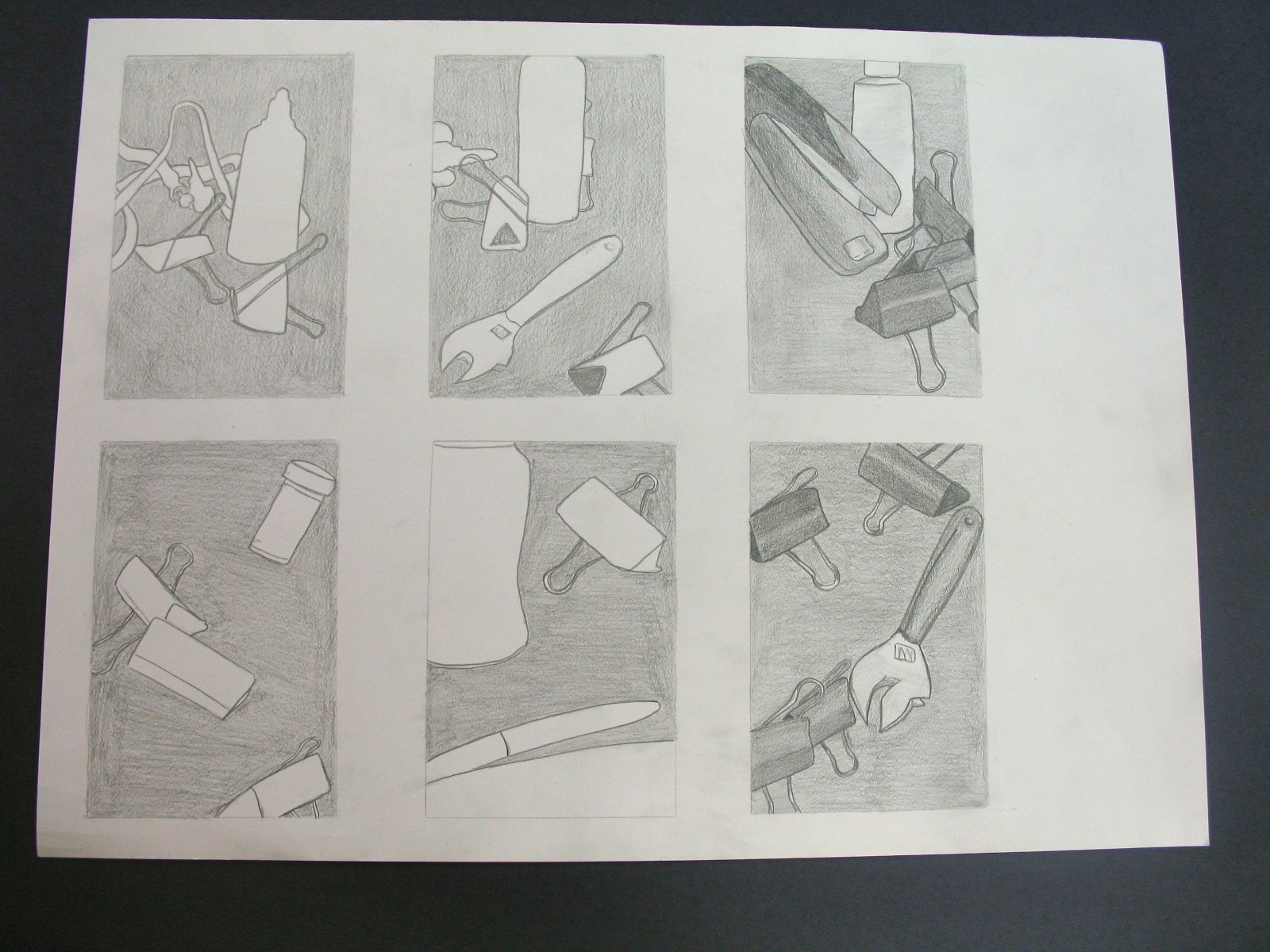 Lane Tech Art Studio Compositions from Observation