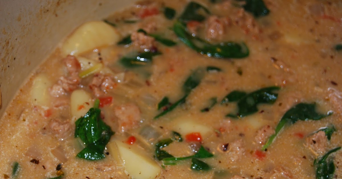 Juliann's Easy Eats Gnocchi, Sausage & Spinach Soup