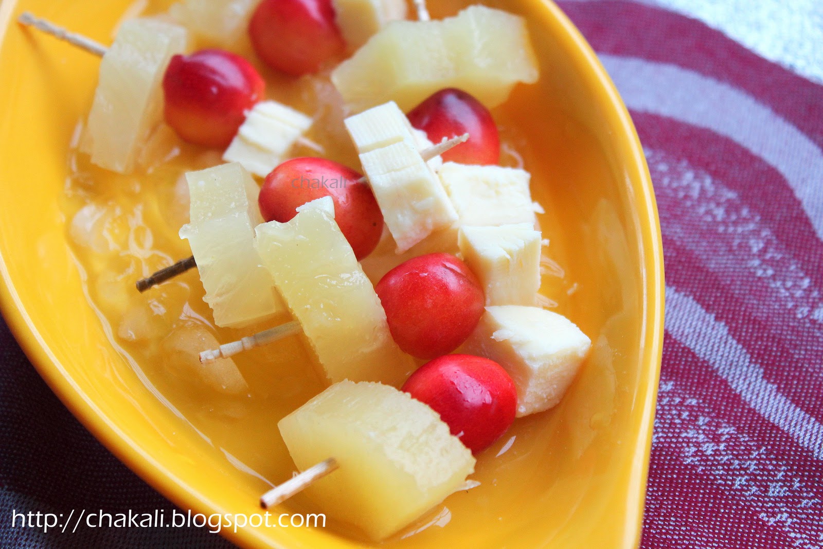 Cherry Cheese Pineapple Sticks | चकली