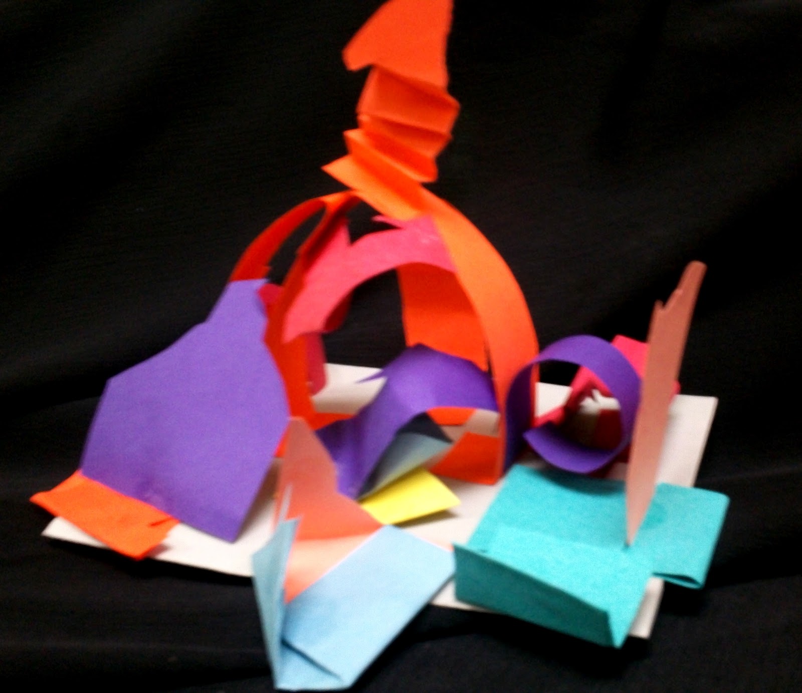 Art With Mr. E Abstract 3D Paper Sculptures 2nd Grade