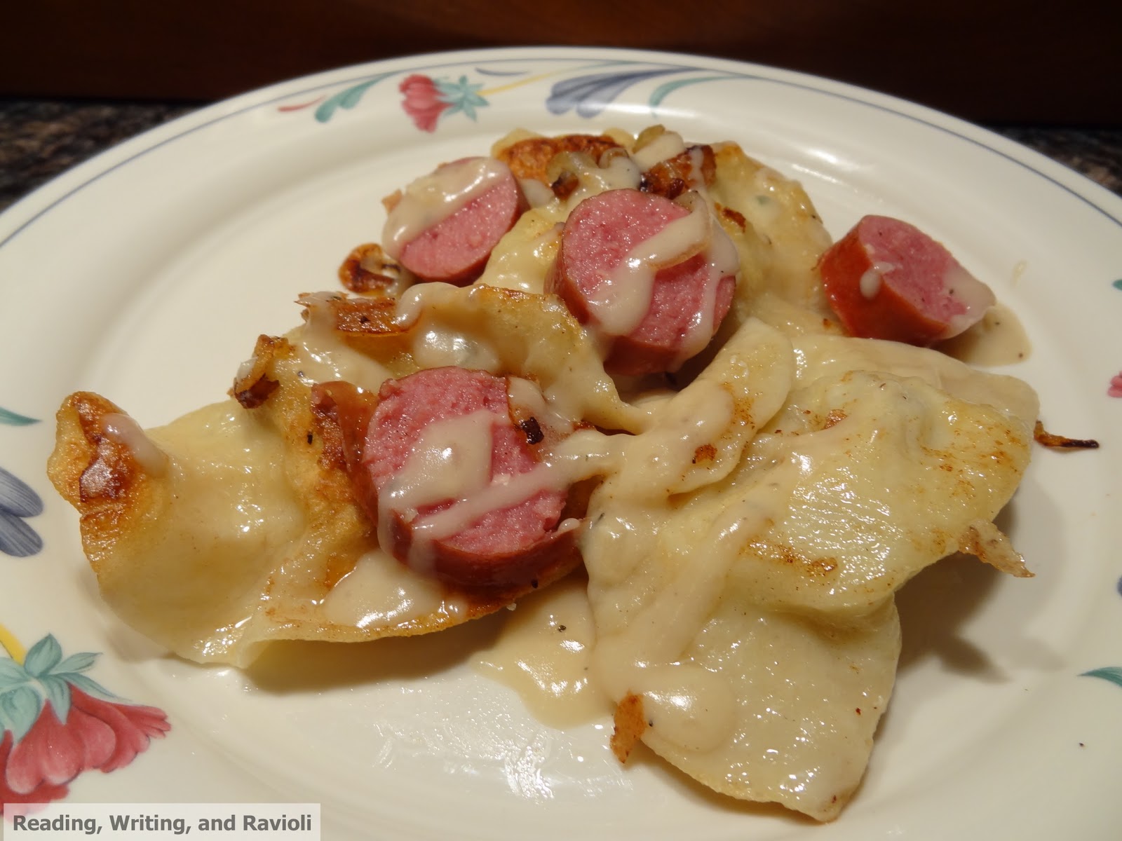 Reading, Writing, and Ravioli Recipe Sour Cream Garlic Sauce with Chives