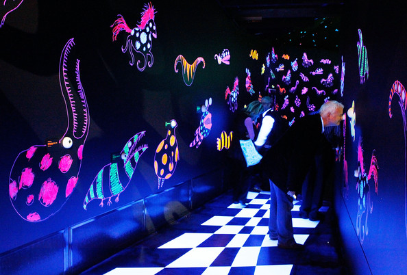 Glow In The Dark Paint Splattered Walls Glow In The Dark Paint Splattered Walls