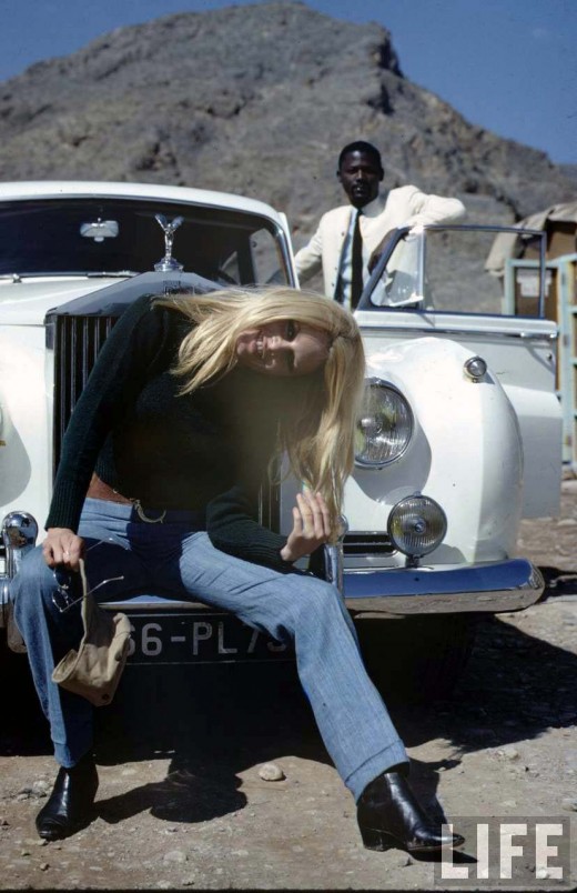 Vintage Everyday Brigitte Bardot On The Set Of Shalako 1967