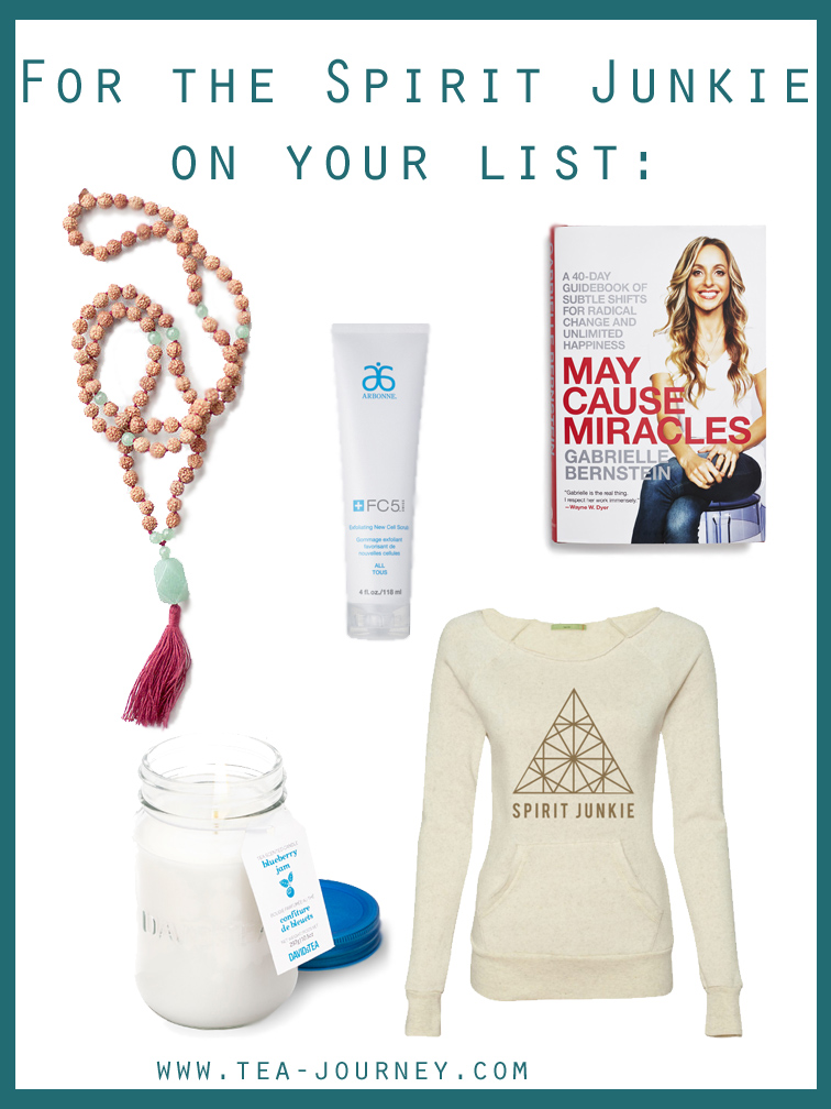  Mala Collective Prana Mala Necklace Arbonne FC5 Exfoliating New Cell Scrub Mask  May Cause Miracles: A 40-day Guidebook Of Subtle Shifts For Radical Change And Unlimited Happiness   Davids Tea Blueberry Jam Tea Scented Candle  Spirit Junkie Alternative Ladies Maniac Sweatshirt