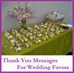 ... Messages For Wedding Favors/ Sample Thank You Note For Wedding Favors