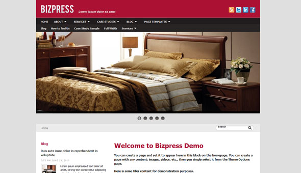 Bizpress WordPress Theme Free Download by WPZoom.