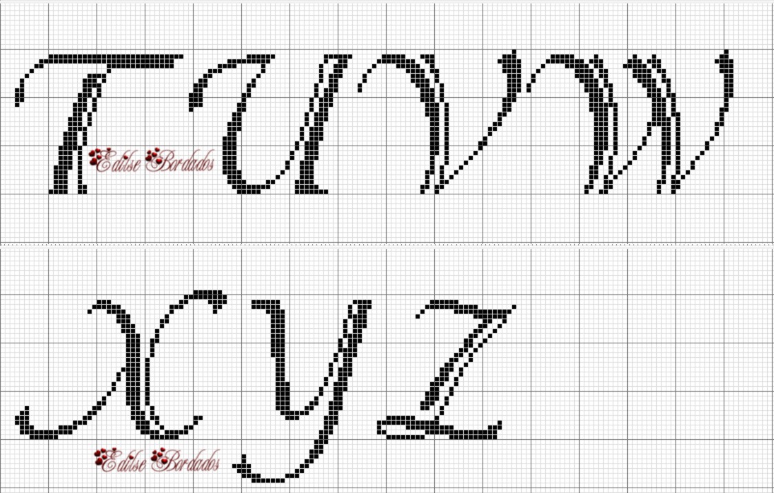 Edilse Bordados: Monograma em ponto cruz!!!