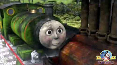 Cloud of dirty black coal dust puffed out the old calliope wind pipe Percy the tank engine was coved