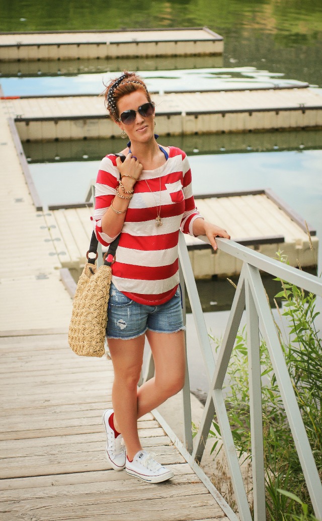 The Freckled Fox: Maternity Style // a bit of Red, White, and Blue:)