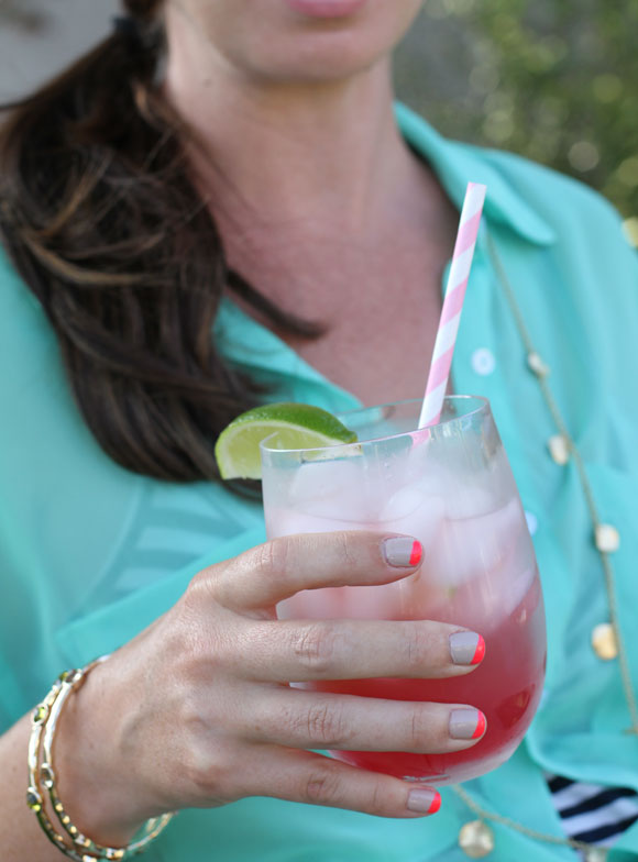 Four Flights of Fancy Ginger Ale, Cranberry & Limeade Spritzer