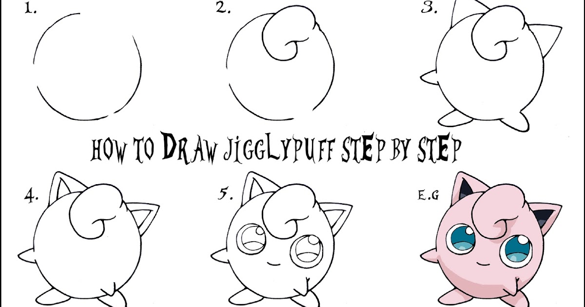DARYL HOBSON ARTWORK: How To Draw A Pokemon Step By Step: JIGGLYPUFF