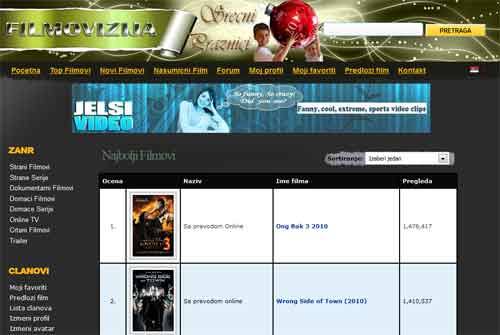 Sajt za gledanje stranih serija sa prevodom na srpski