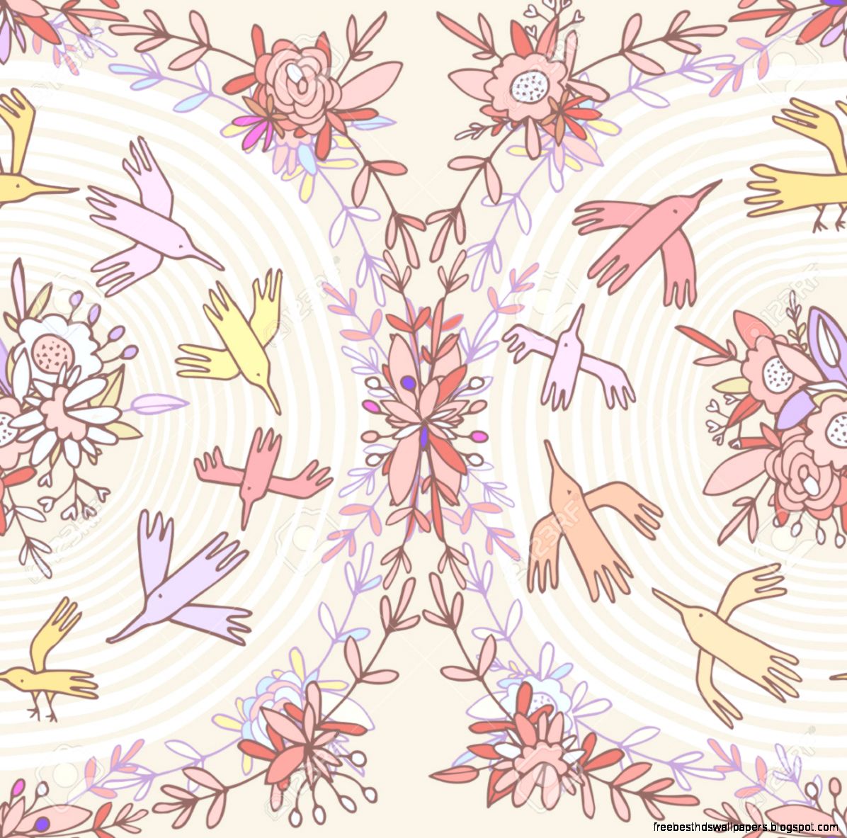 Circular Seamless Pattern Vintage Print Paper Wallpaper Fabric Circular Seamless Pattern Vintage Print Paper Wallpaper Fabric
