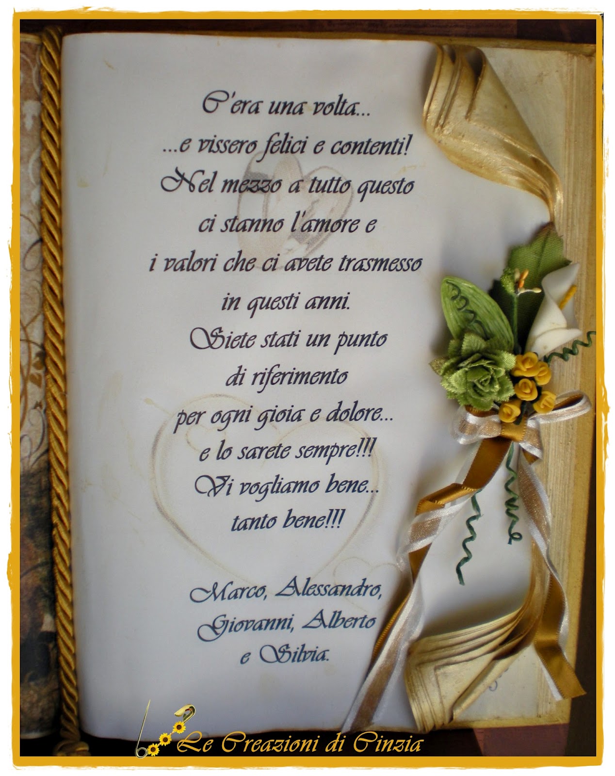 LE CREAZIONI DI CINZIA: 50° di Matrimonio