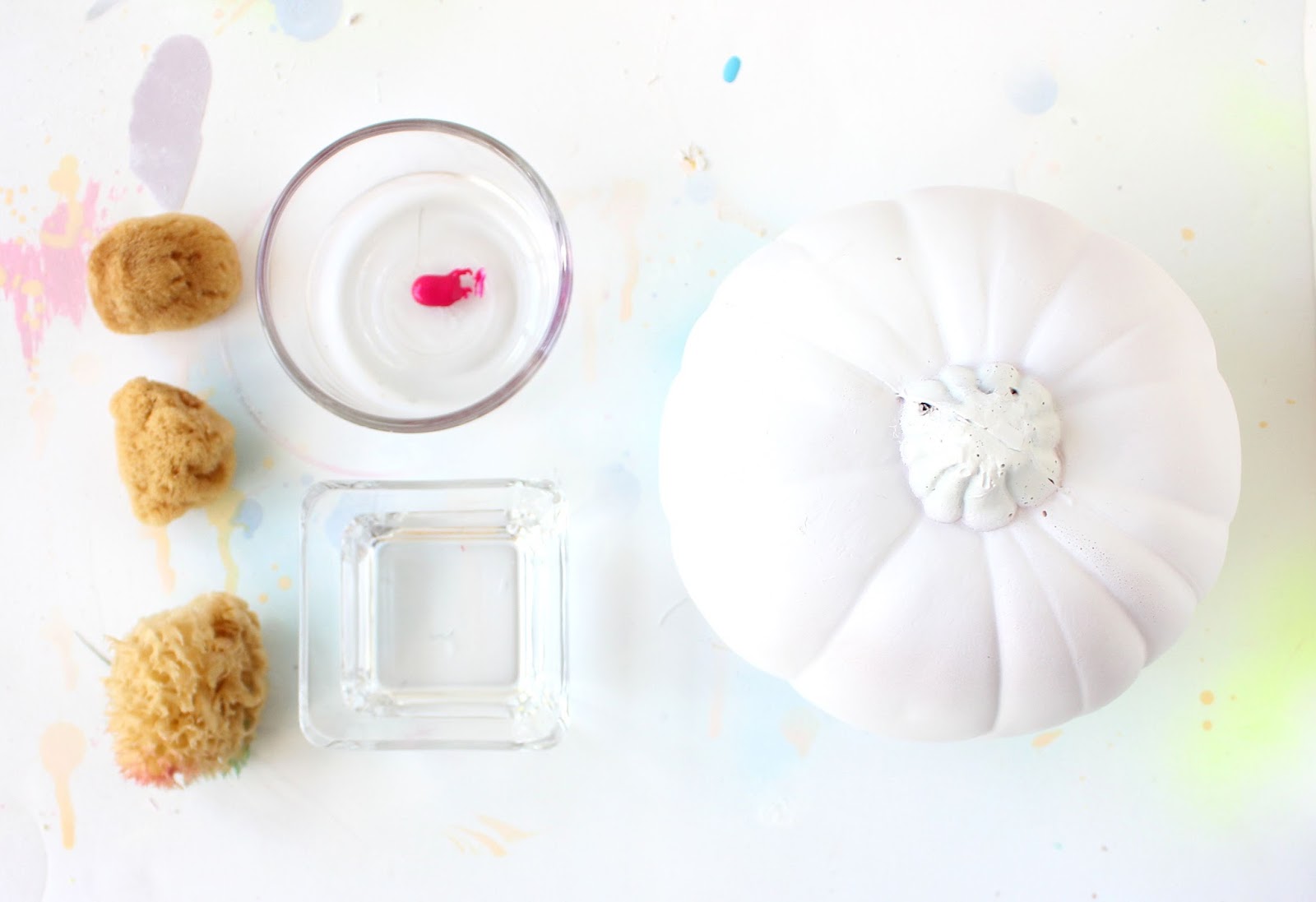 Diy Watercolor Pumpkins Lines Across