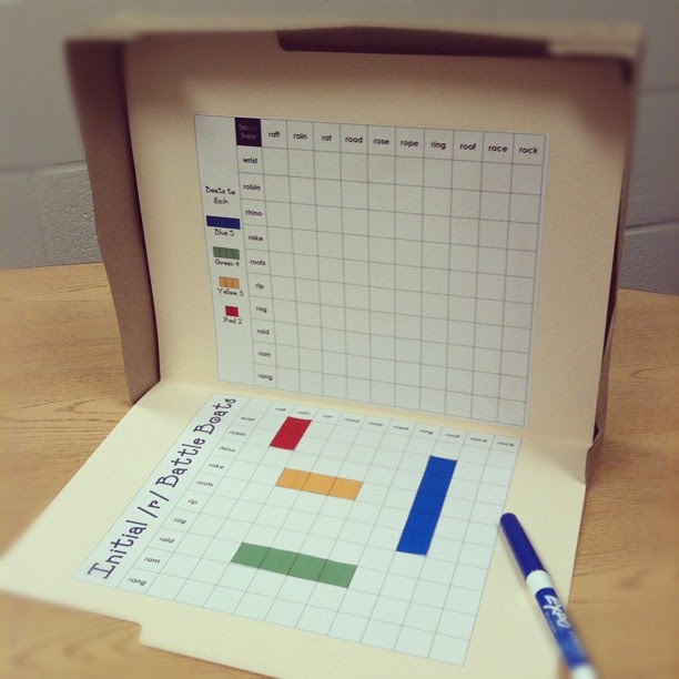 Spelling battleship printable image