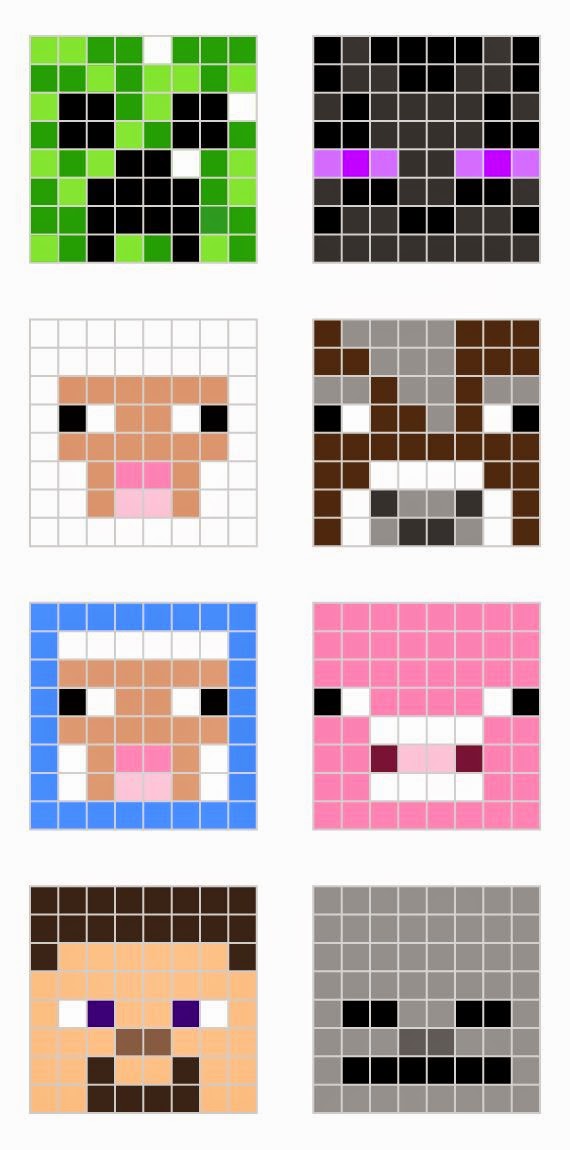 Minecraft Em Ponto Cruz ARTE COM QUIANE - Paps e Moldes de Artesanato : Moldes de todos os
