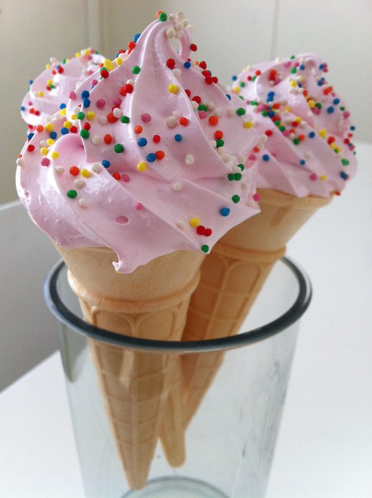 Marshmallow Sherbet Cones