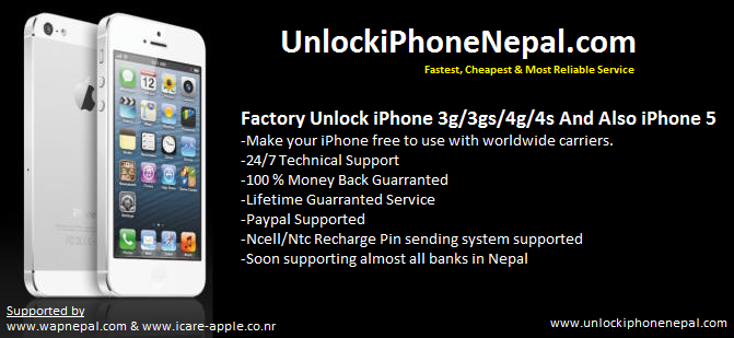 Factory Unlock iPhone in Nepal
