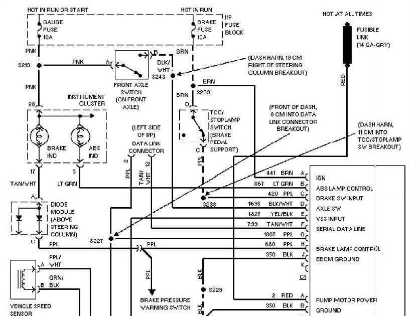 Wiringdiagrams: 1997 Chevrolet Blazer Anti-lock Brake Circuits / Wiring