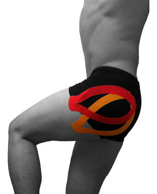 hip tape kinesio applications buttock taping step