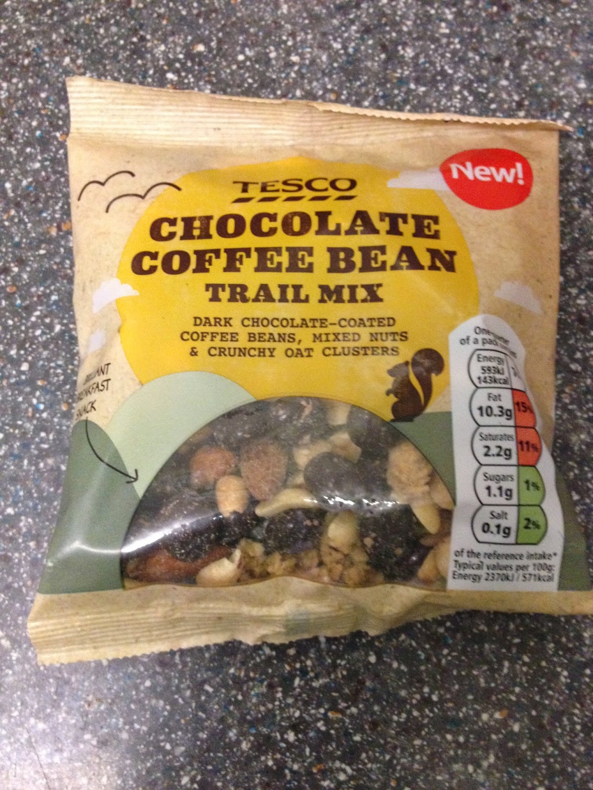 A Review A Day Today's Review Tesco Chocolate Coffee Bean Trail Mix