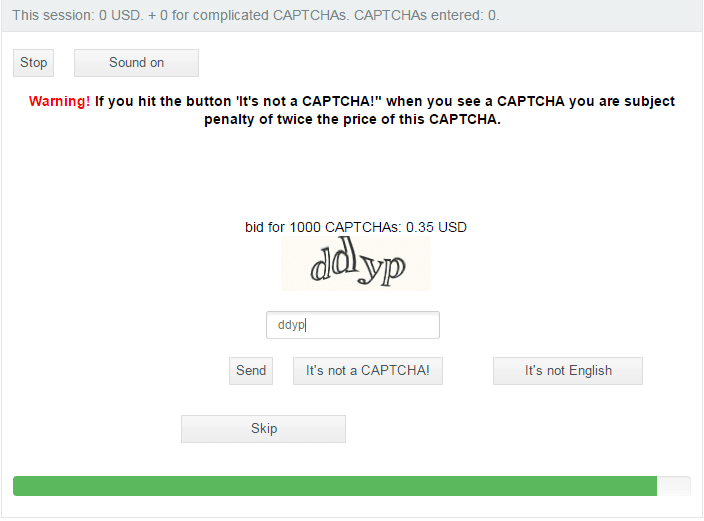 captcha typing job app