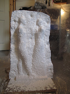 Jen Harmon Allen making a sculpture mold